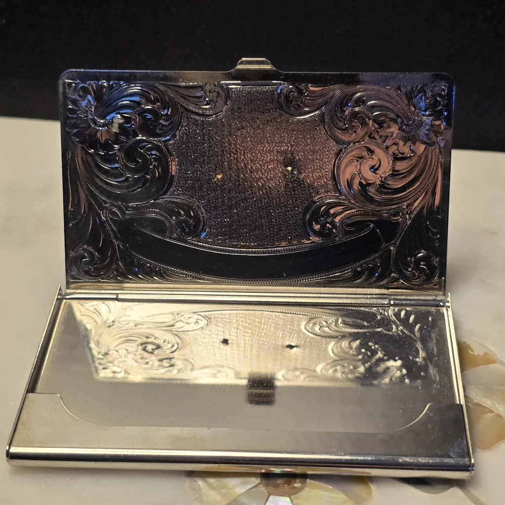 Montana Silversmith Engraved Business Card Holder - Picture 2 of 6